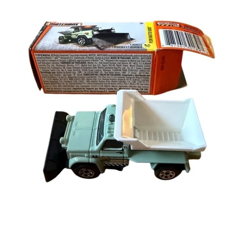 Matchbox Plow Master 6000 Snow Plow blade Truck Green White 1:64 original box